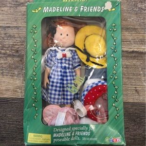 Madeline and Friends posable doll vintage Eden plastic on front box torn